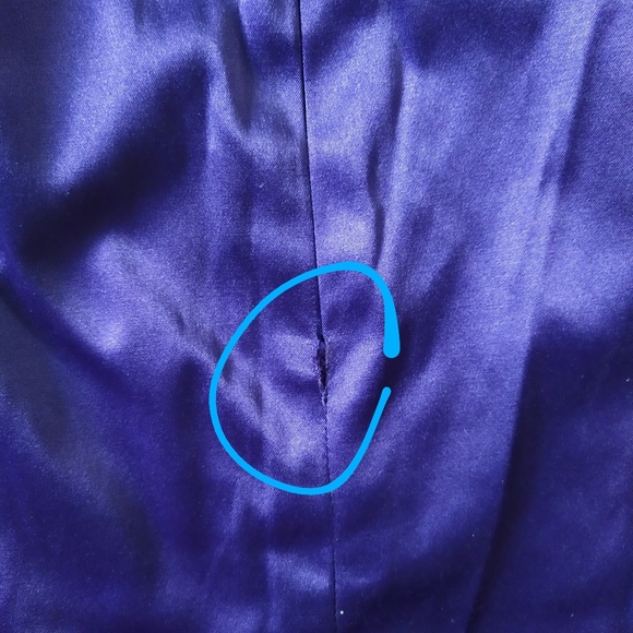 Club Monaco Purple Satin Cocktail Low Back Dress - Picture 8 of 8